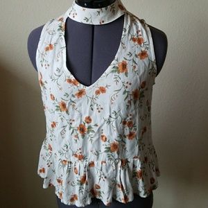 Flouncey floral tank